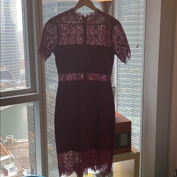 Lulus Raspberry Lace Cocktail Dress - Picture 6 of 7